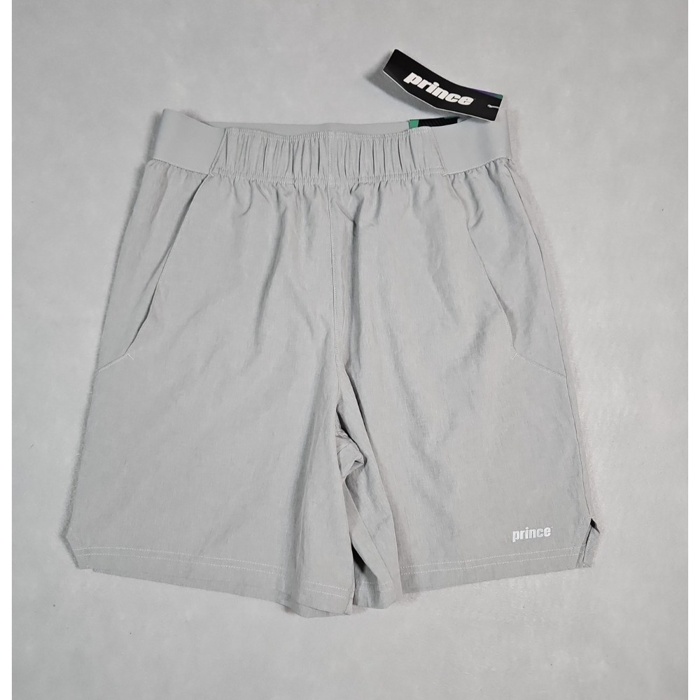 Prince Mens Light Gray 7" Athletic Shorts Size Small NWT